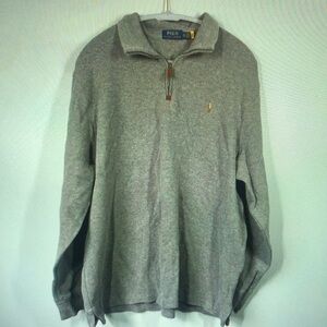 Polo Ralph Lauren Gray Quarter-Zip Sweater